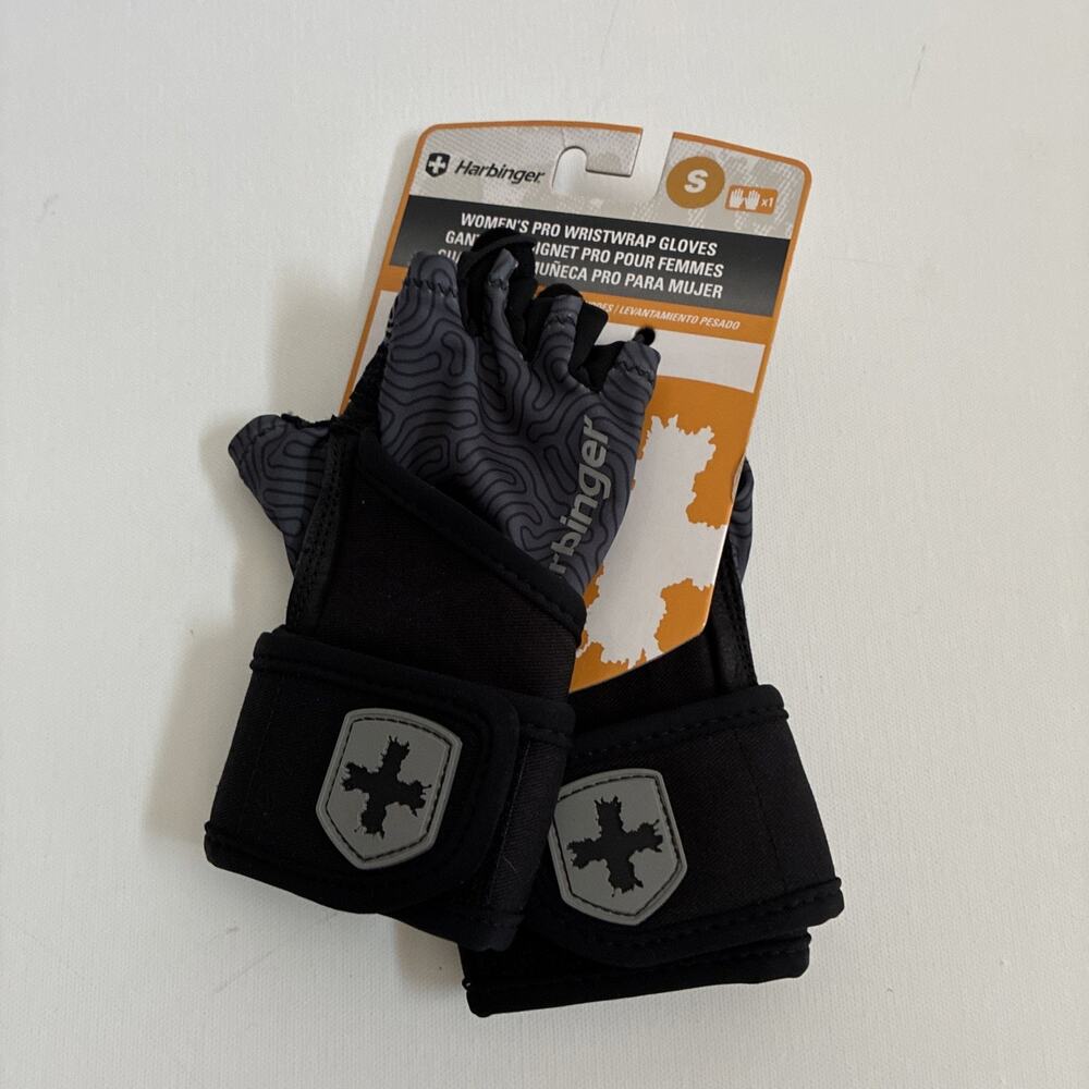 Harbinge Women's Size S Pro Wrist Wrap Gloves 3.0 Carbon Brand New
